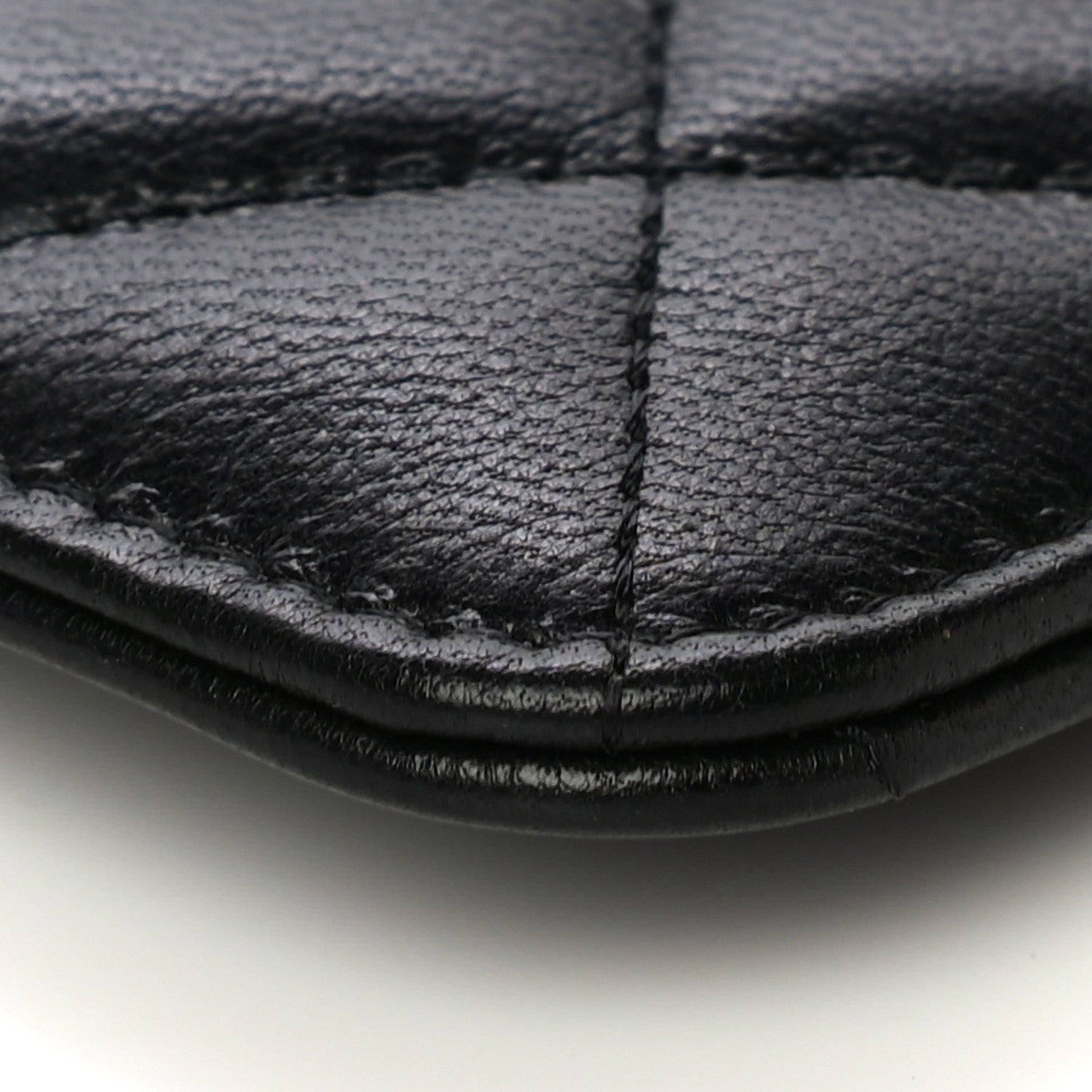 Chanel Goatskin Quilted Chanel 19 Flat Wallet Pouch Black 12 of 15