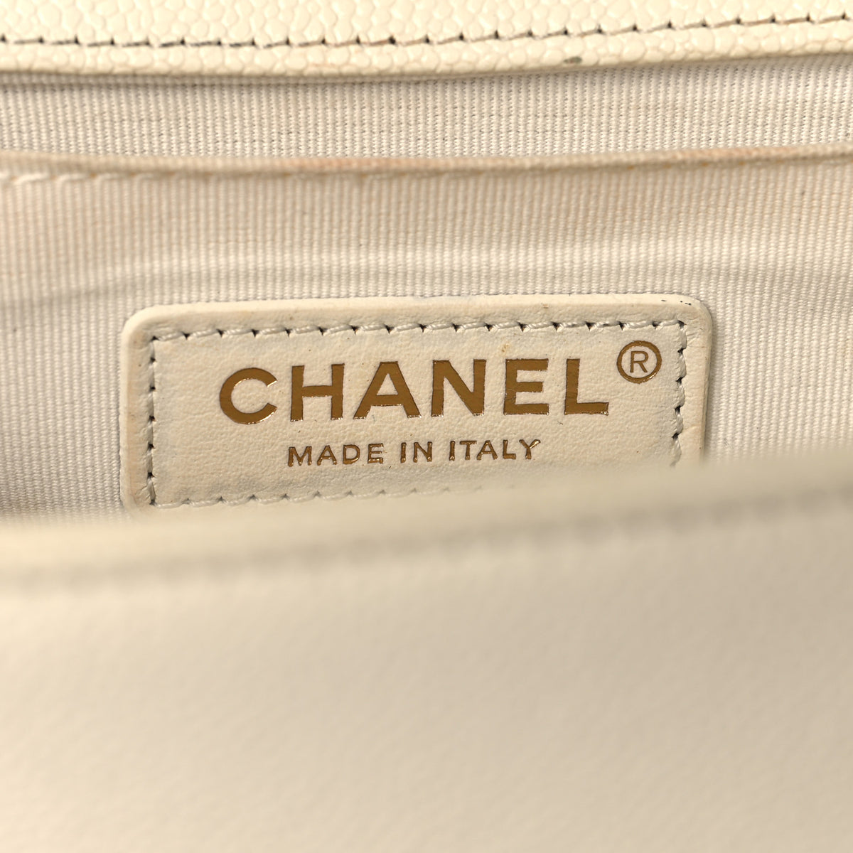Chanel Caviar Quilted Medium Boy Flap White 6 of 14