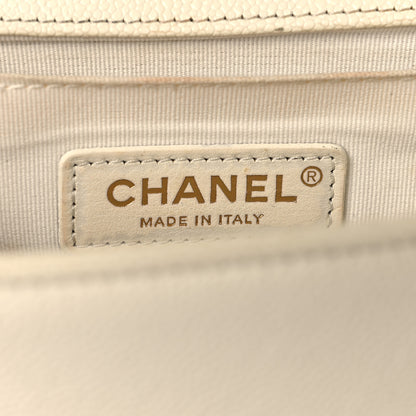 Chanel Caviar Quilted Medium Boy Flap White 6 of 14