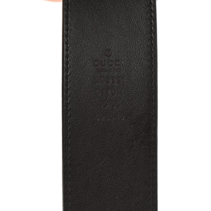 Gucci Textured Dollar Calfskin Nickel Double G 40mm Belt 90 36 Dark Cocoa 3 of 5