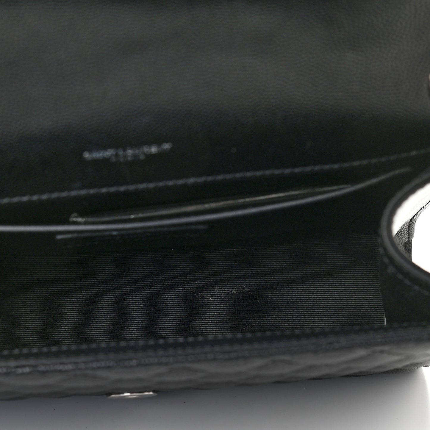 Grain De Poudre Textured Mixed Matelasse Triquilt Medium Monogram Satchel Black