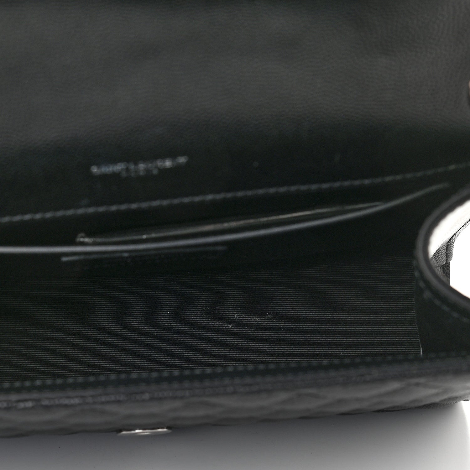 Saint Laurent Grain De Poudre Textured Mixed Matelasse Triquilt Medium Monogram Satchel Black 5 of 8