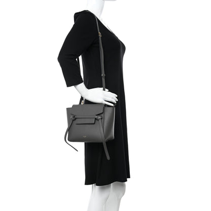 Celine Grained Calfskin Nano Belt Bag Grey 2 of 10