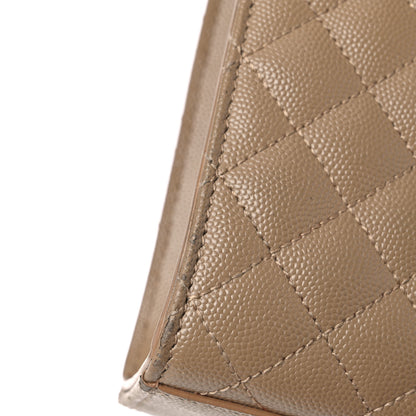Saint Laurent Grain De Poudre Textured Mixed Matelasse Medium Triquilt Monogram Satchel Dark Beige 13 of 23
