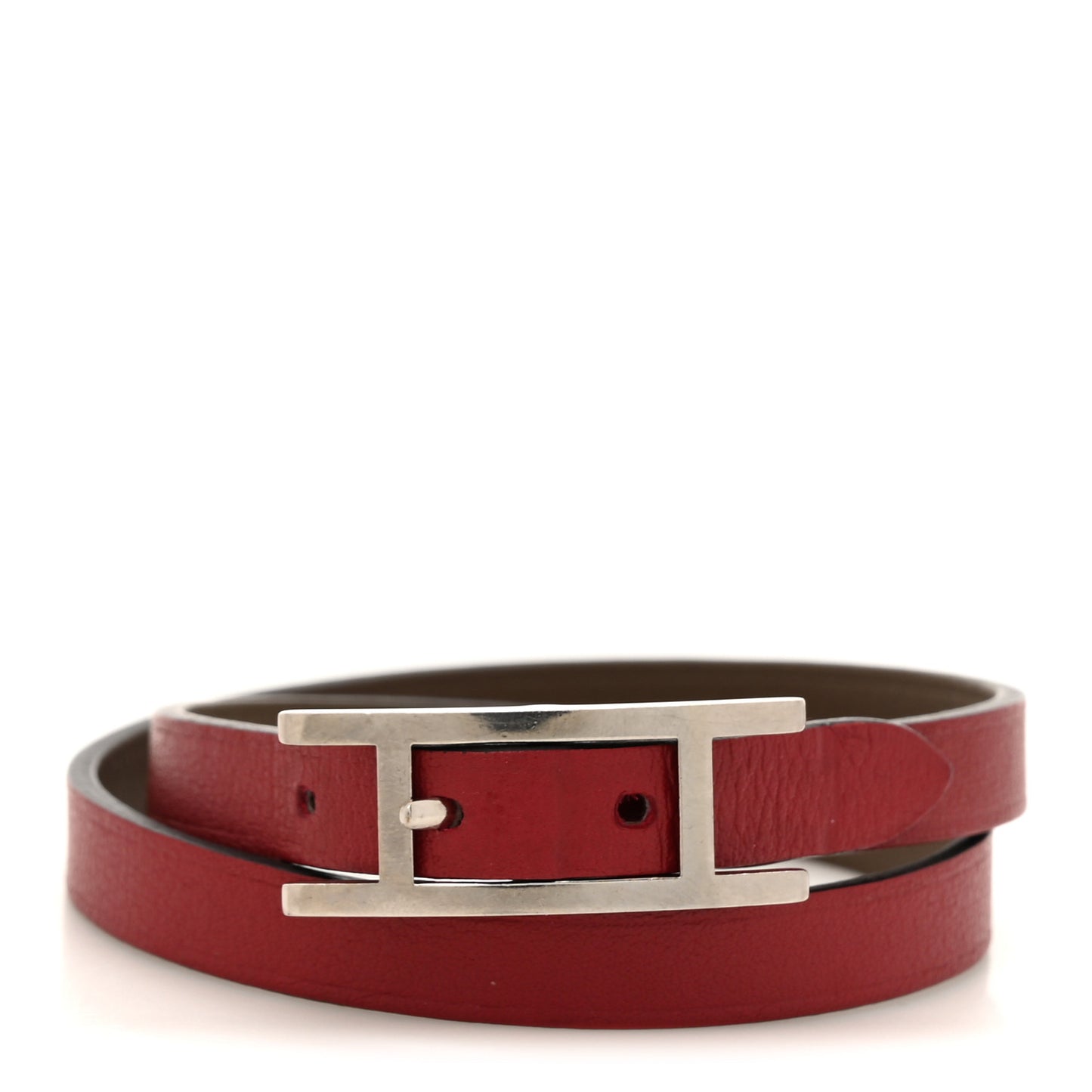 Swift Behapi Double Tour Reversible Bracelet T4 Etain Rouge H