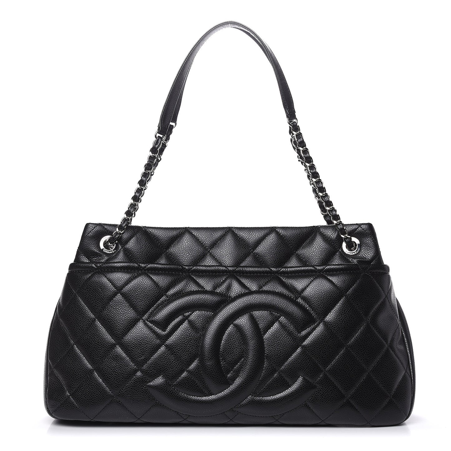 Caviar Quilted Timeless CC Soft Tote Black