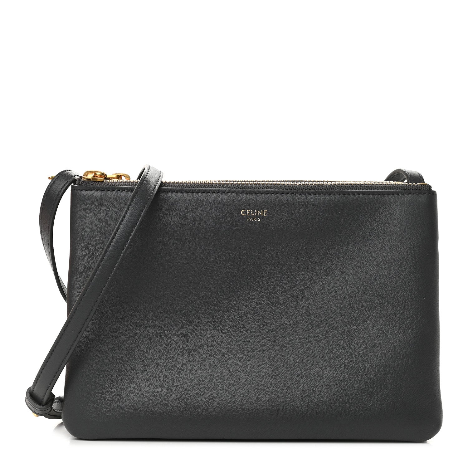 Celine Lambskin Small Trio Crossbody Bag Medium Grey 1 of 9