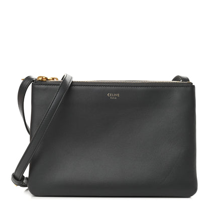 Celine Lambskin Small Trio Crossbody Bag Medium Grey 1 of 9