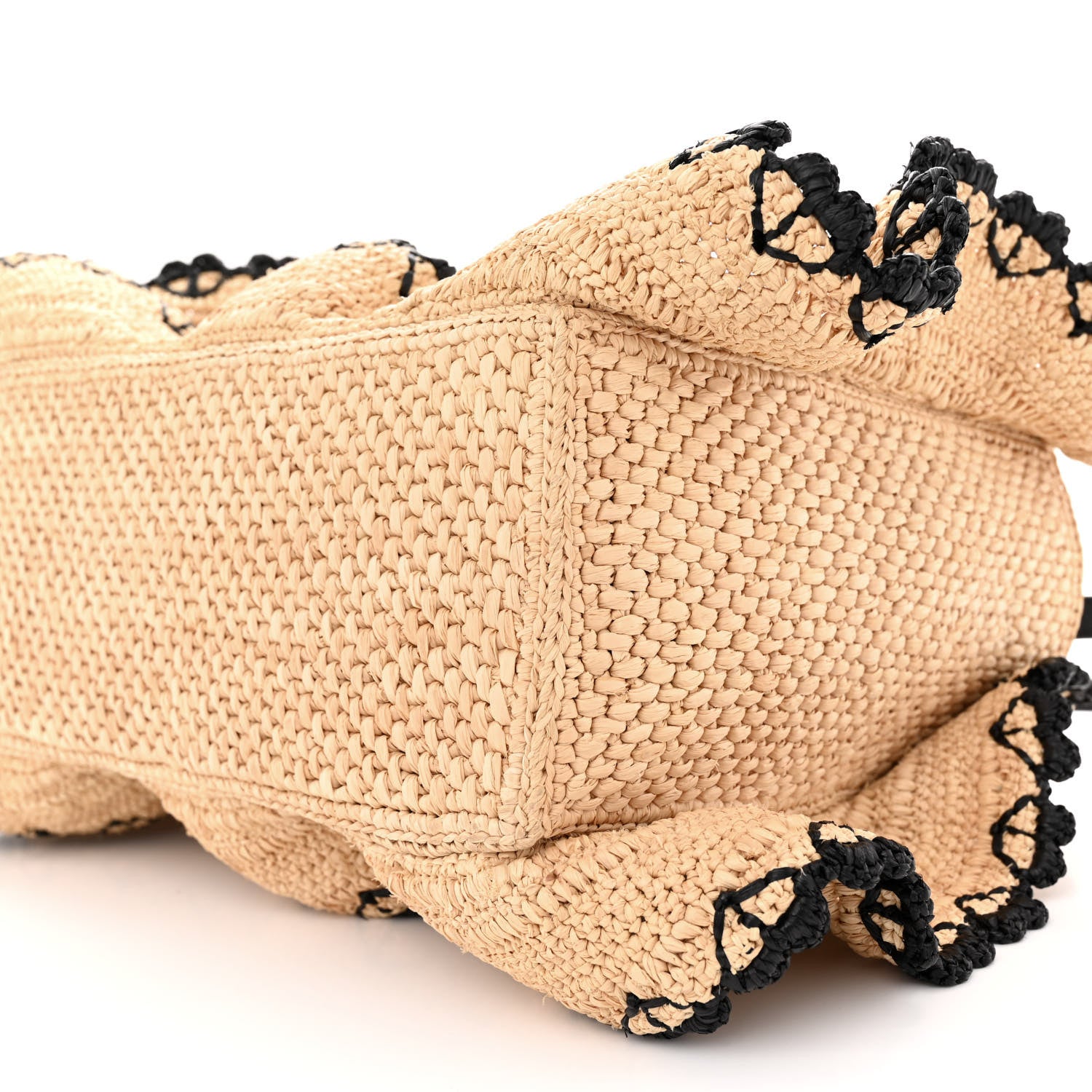 Loewe Raffia Calfskin Balloon Ruffles Bucket Bag Natural TanRaffia Small Paula's Ibiza Logo Tote Natural Black 10 of 12