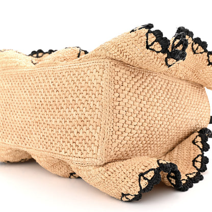 Loewe Raffia Calfskin Balloon Ruffles Bucket Bag Natural TanRaffia Small Paula's Ibiza Logo Tote Natural Black 10 of 12