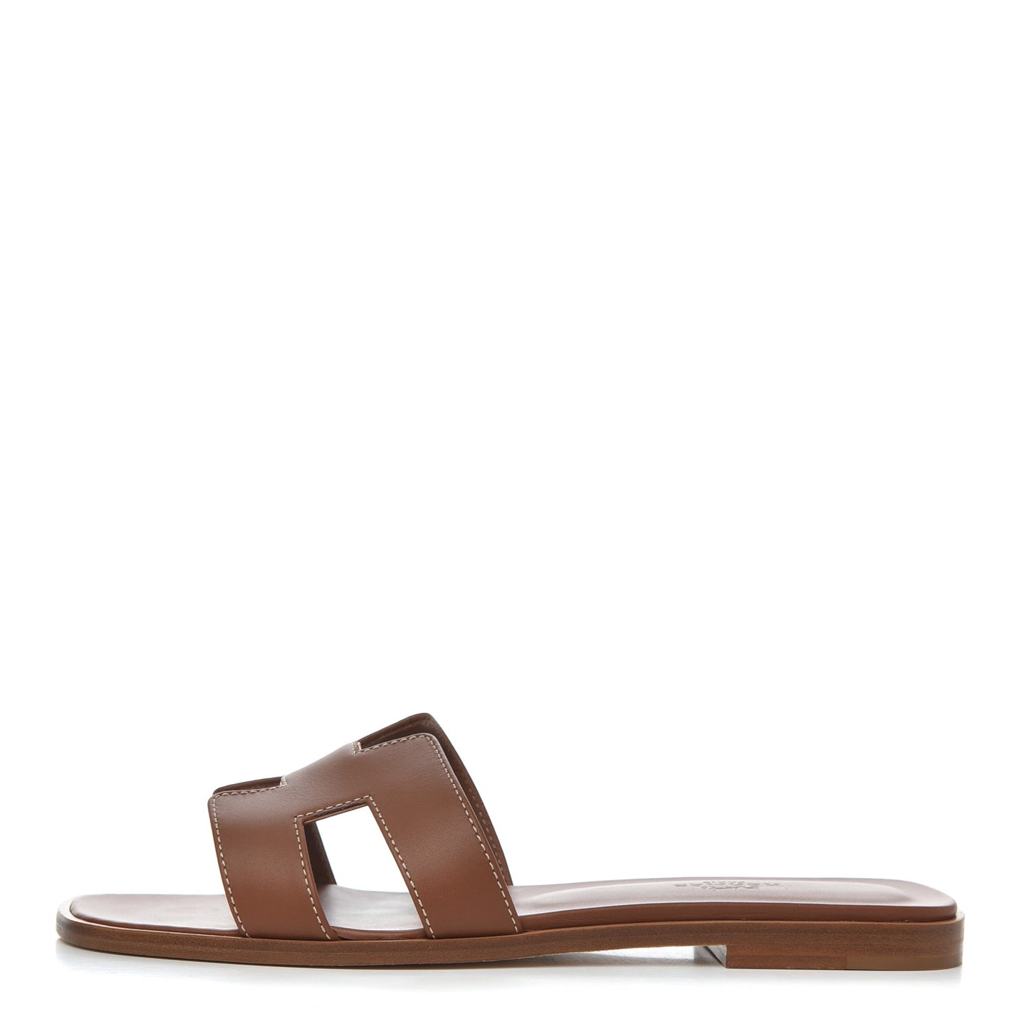 Box Calfskin Oran Sandals 37.5 Gold
