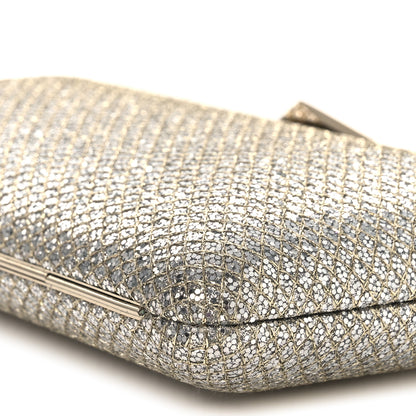 Jimmy Choo Glitter Ellipse Clutch Champagne 9 of 11