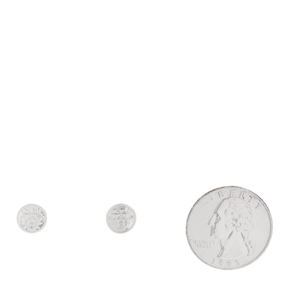 Hermes Sterling Silver TPM Ex-Libris Earrings 2 of 6