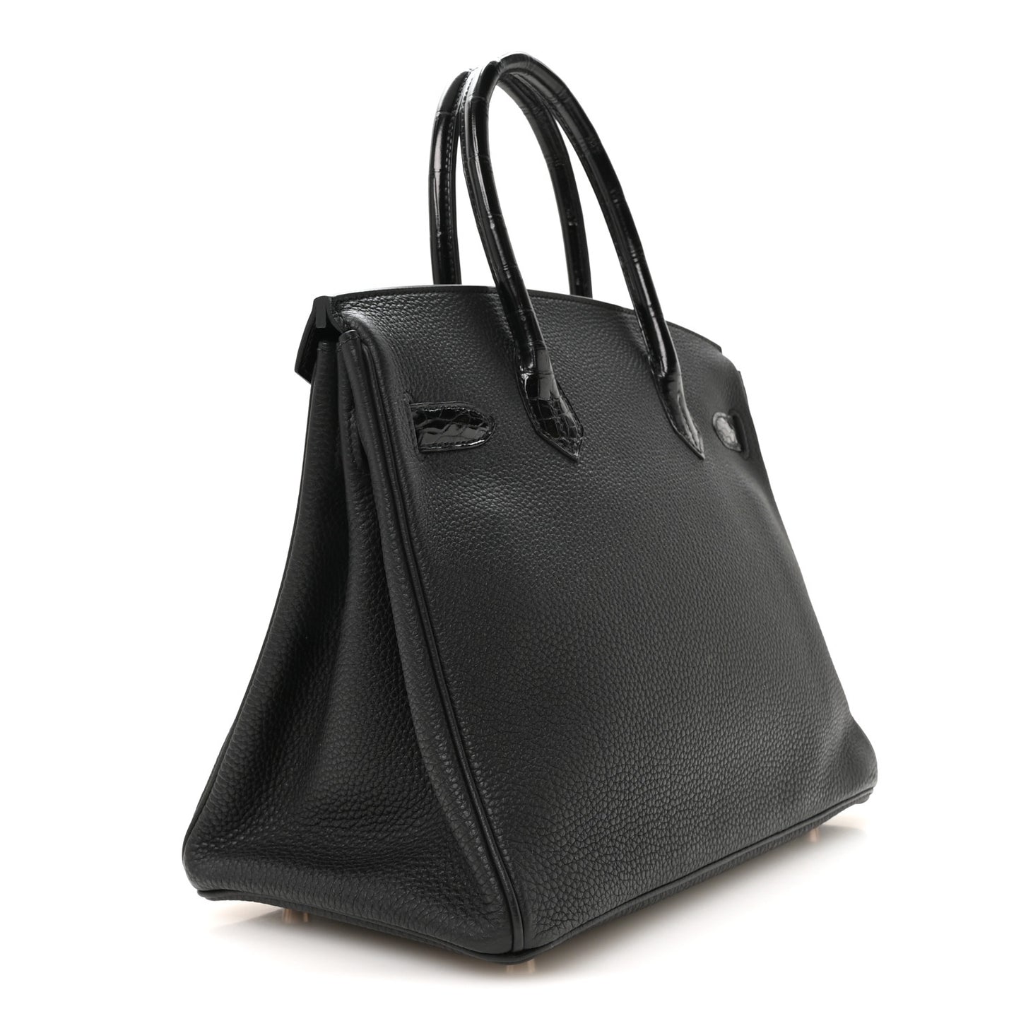 Togo Shiny Niloticus Crocodile Birkin Touch 30 Black