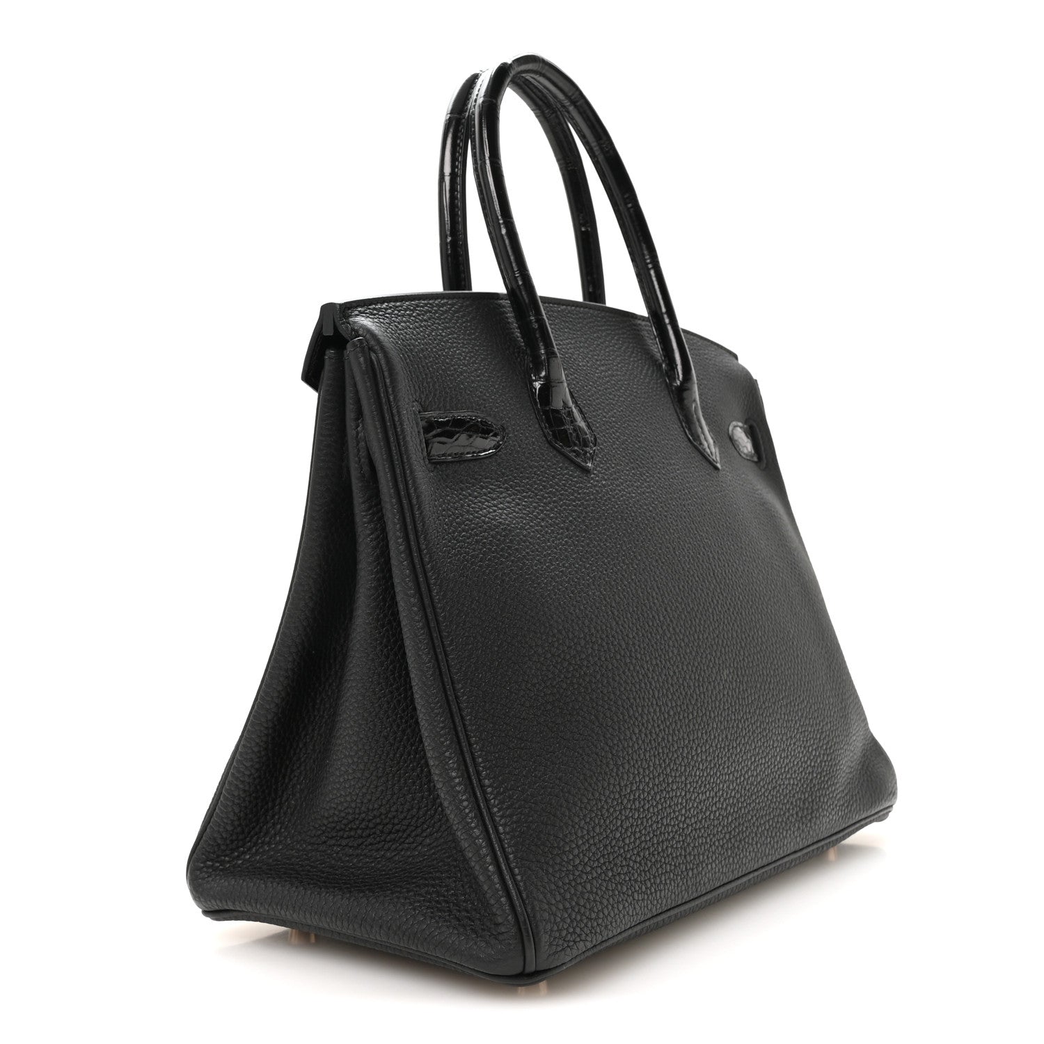 Hermes Togo Shiny Niloticus Crocodile Birkin Touch 30 Black 3 of 11