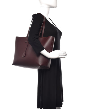 Saint Laurent Calfskin Large Shopping Tote Bordeaux 2 of 13
