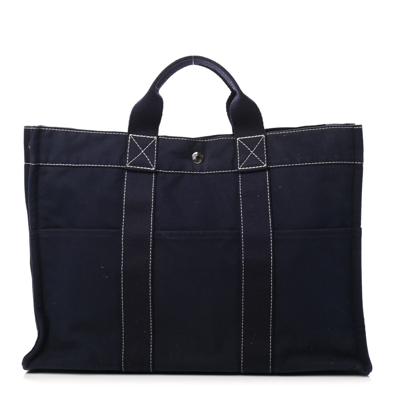 Hermes Canvas Fourre Tout MM Navy 1 of 7