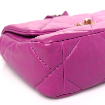 Chanel Lambskin Quilted Medium Chanel 19 Flap Purple 9 of 11