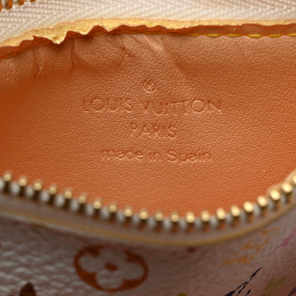 Louis Vuitton LOUIS VUITTON Monogram Multicolor Key Pouch White 6 of 7