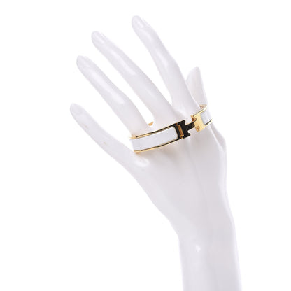 Hermes Enamel Narrow Clic Clac H Bracelet PM White 2 of 5