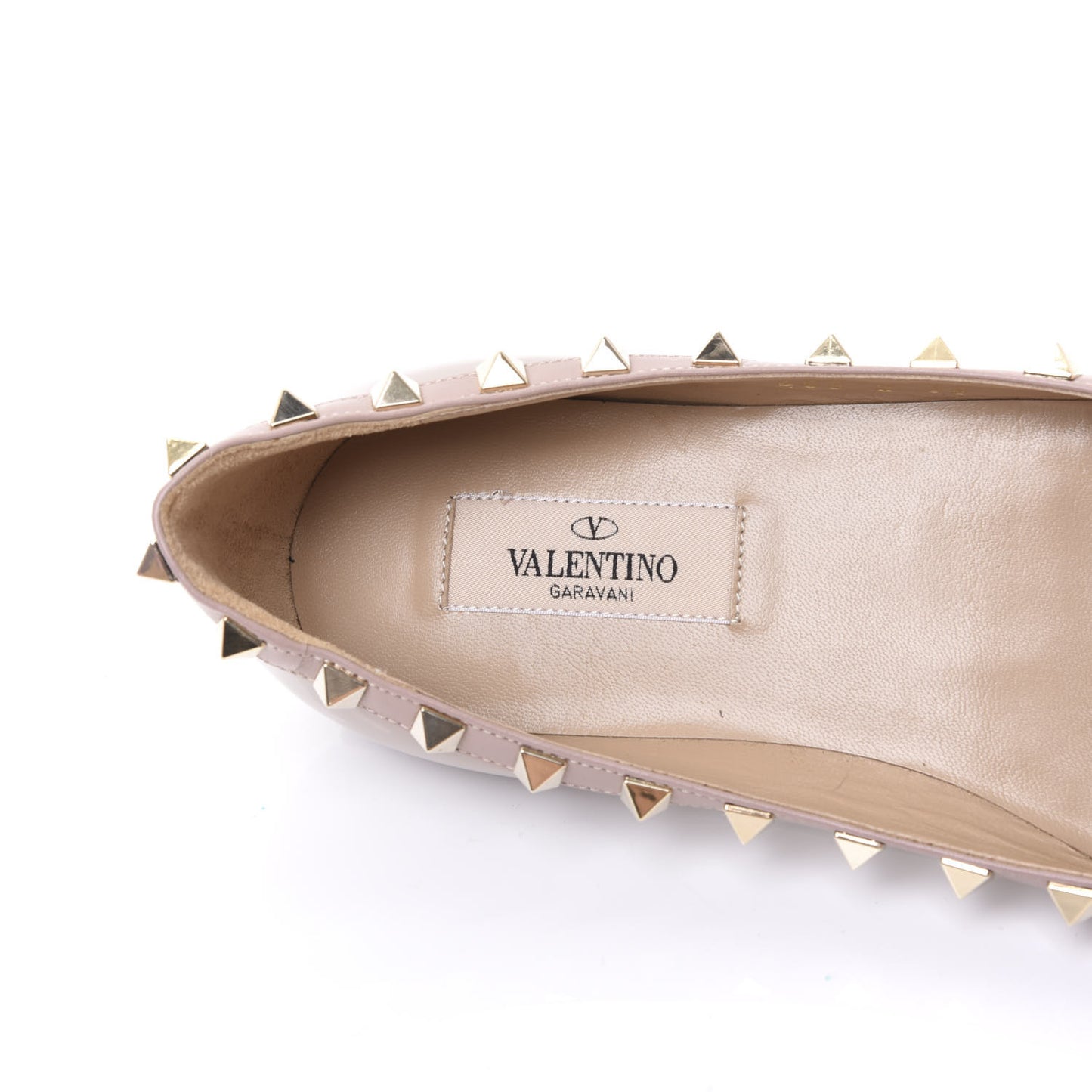 Patent Rockstud Ballerina Flats 36 Poudre