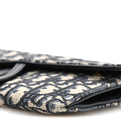 Christian Dior Oblique Saddle Chain Long Wallet Blue 9 of 9
