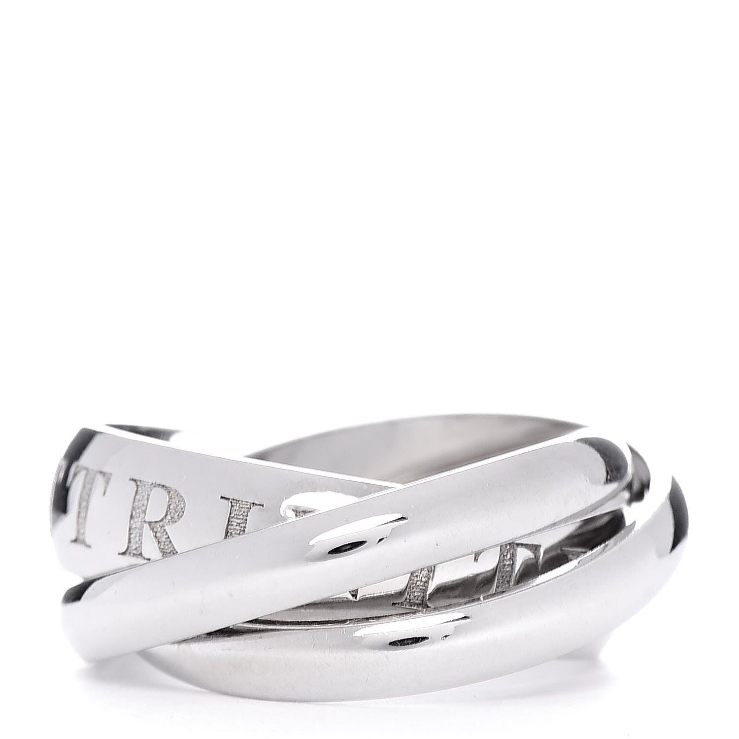 Cartier 18K White Gold 98 Xmas Limited Trinity Ring 52 6 3 of 6