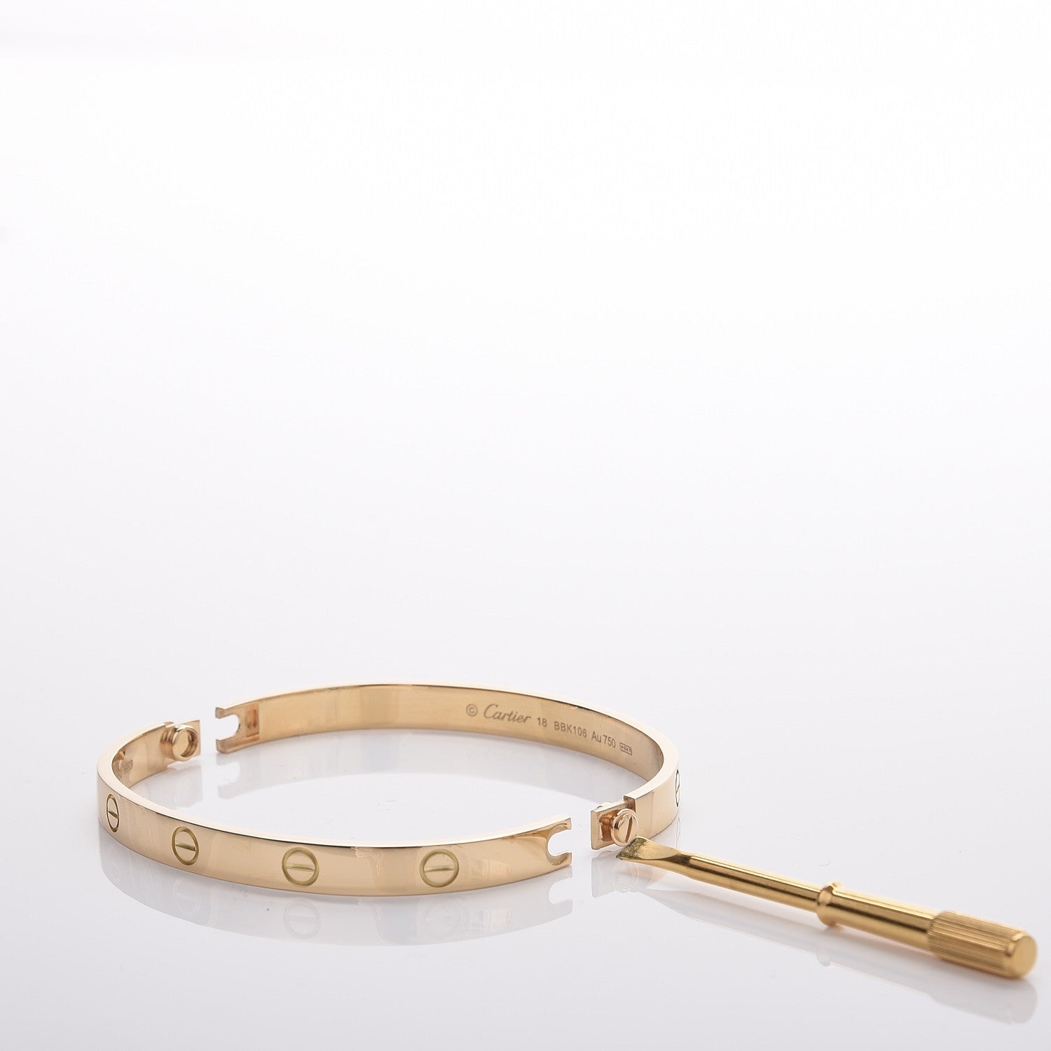Cartier 18K Yellow Gold LOVE Bracelet 18 4 of 7