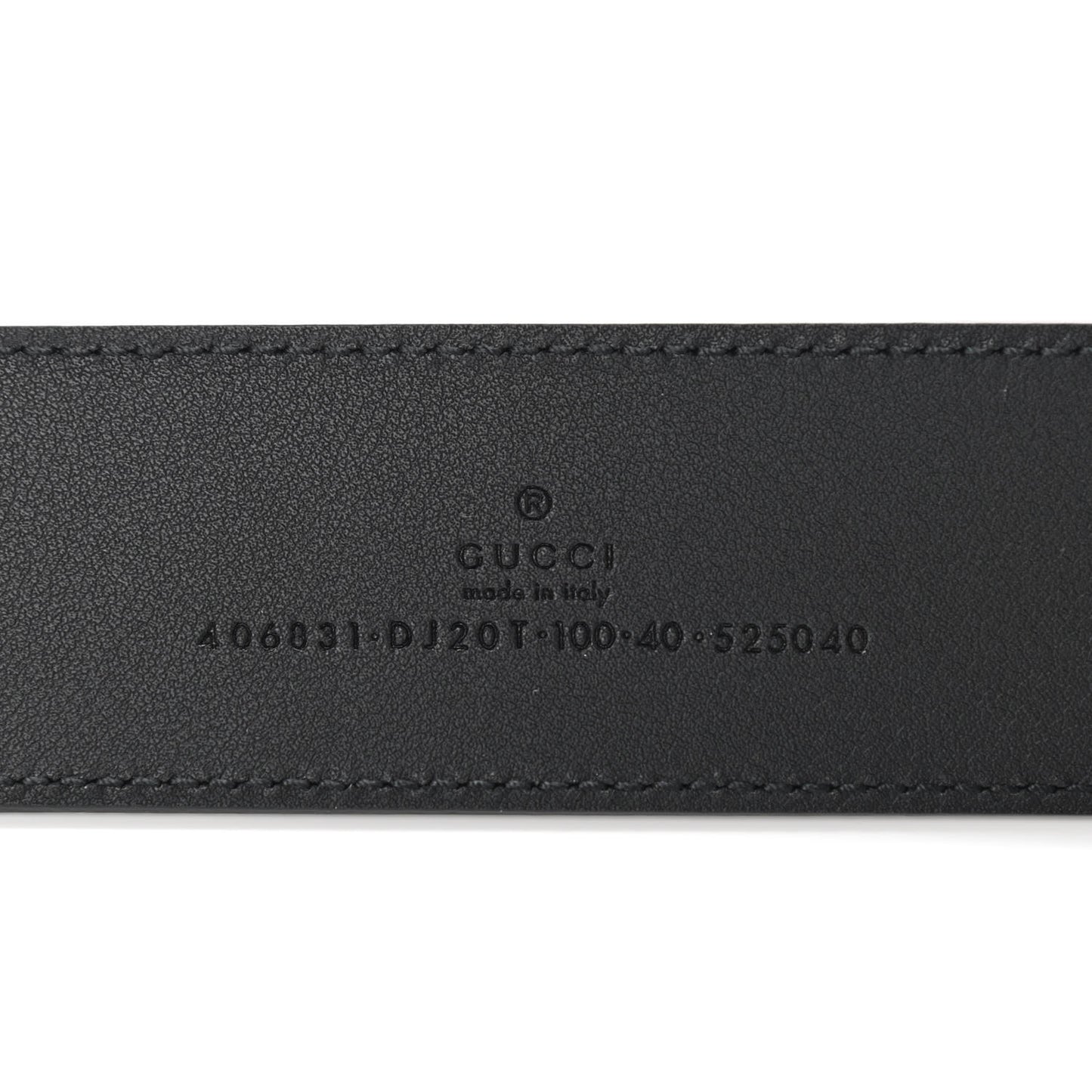 Textured Calfskin Double G 40mm Belt 100 40 Black