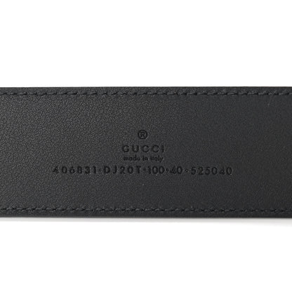 Gucci Textured Calfskin Double G 40mm Belt 100 40 Black 3 of 5