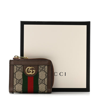 Gucci GG Supreme Monogram Web Ophidia Zip Wallet Beige New Acero 10 of 10