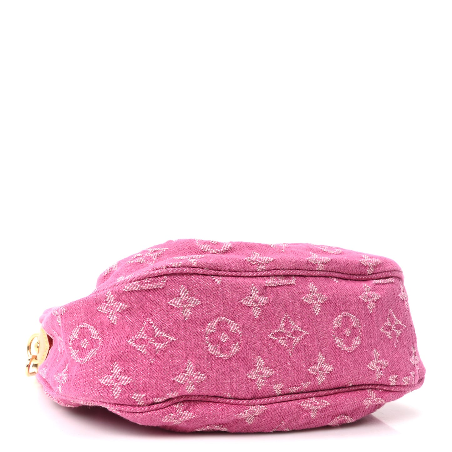 Monogram Denim Pochette Valley Fuchsia