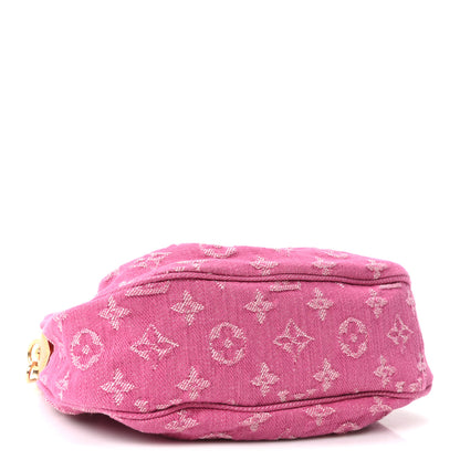 Louis Vuitton Monogram Denim Pochette Valley Fuchsia 4 of 10