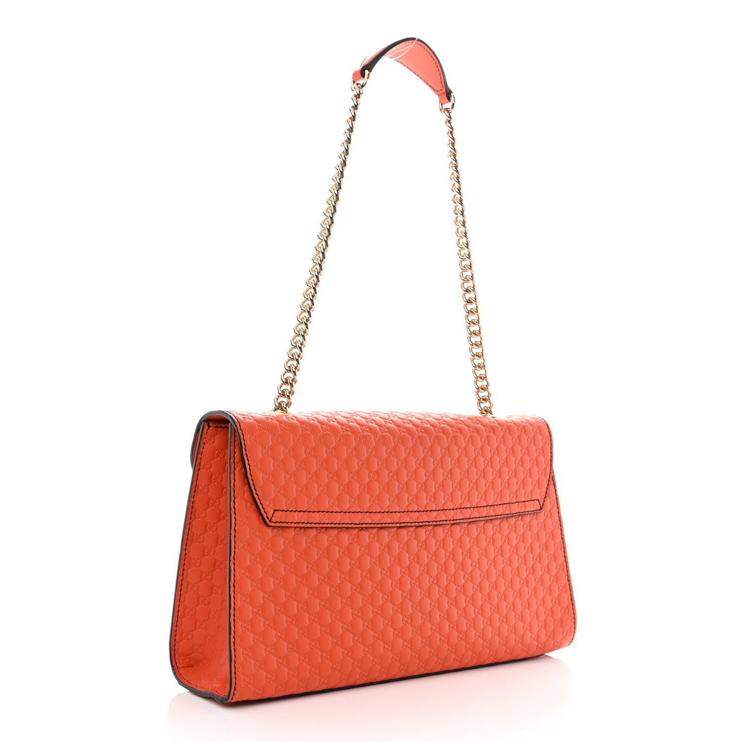 Gucci Microguccissima Medium Emily Chain Shoulder Bag Sun Orange 3 of 9
