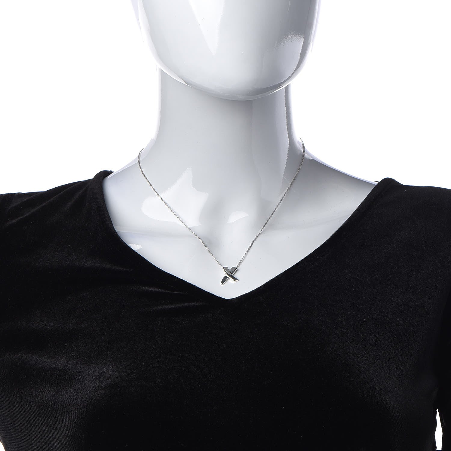 Tiffany Sterling Silver Paloma Picasso Graffiti X Pendant Necklace 2 of 6