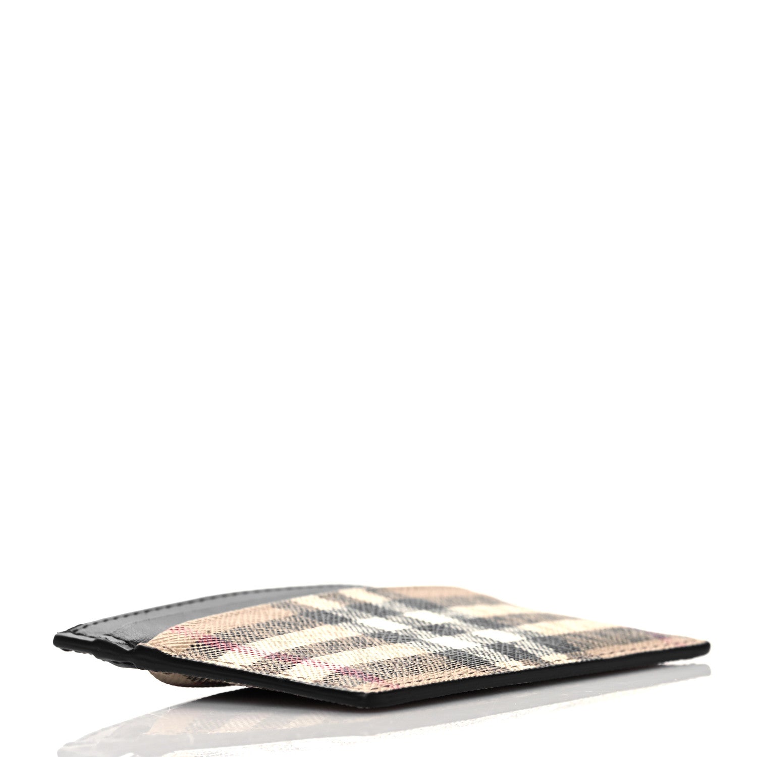 Burberry Calfskin Vintage Check Card Holder Black 4 of 8