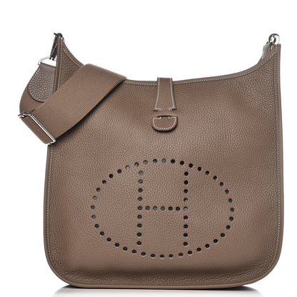 Hermes Taurillon Clemence Evelyne III GM Etoupe 1 of 8