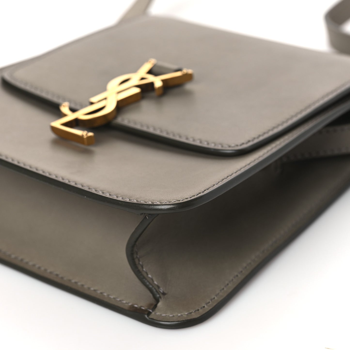 Smooth Calfskin North South Kaia Satchel Grey