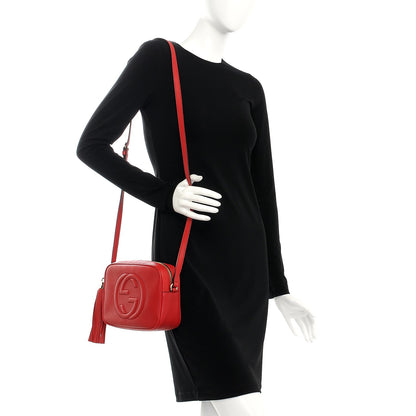 Gucci Pebbled Calfskin Small Soho Disco Bag Tabasco Red 2 of 7