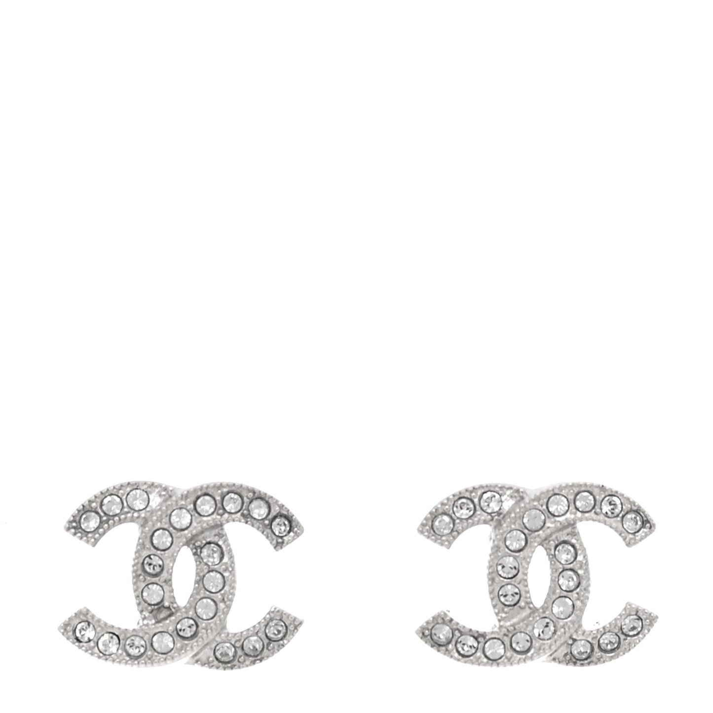 Crystal Mini Timeless CC Earrings Silver