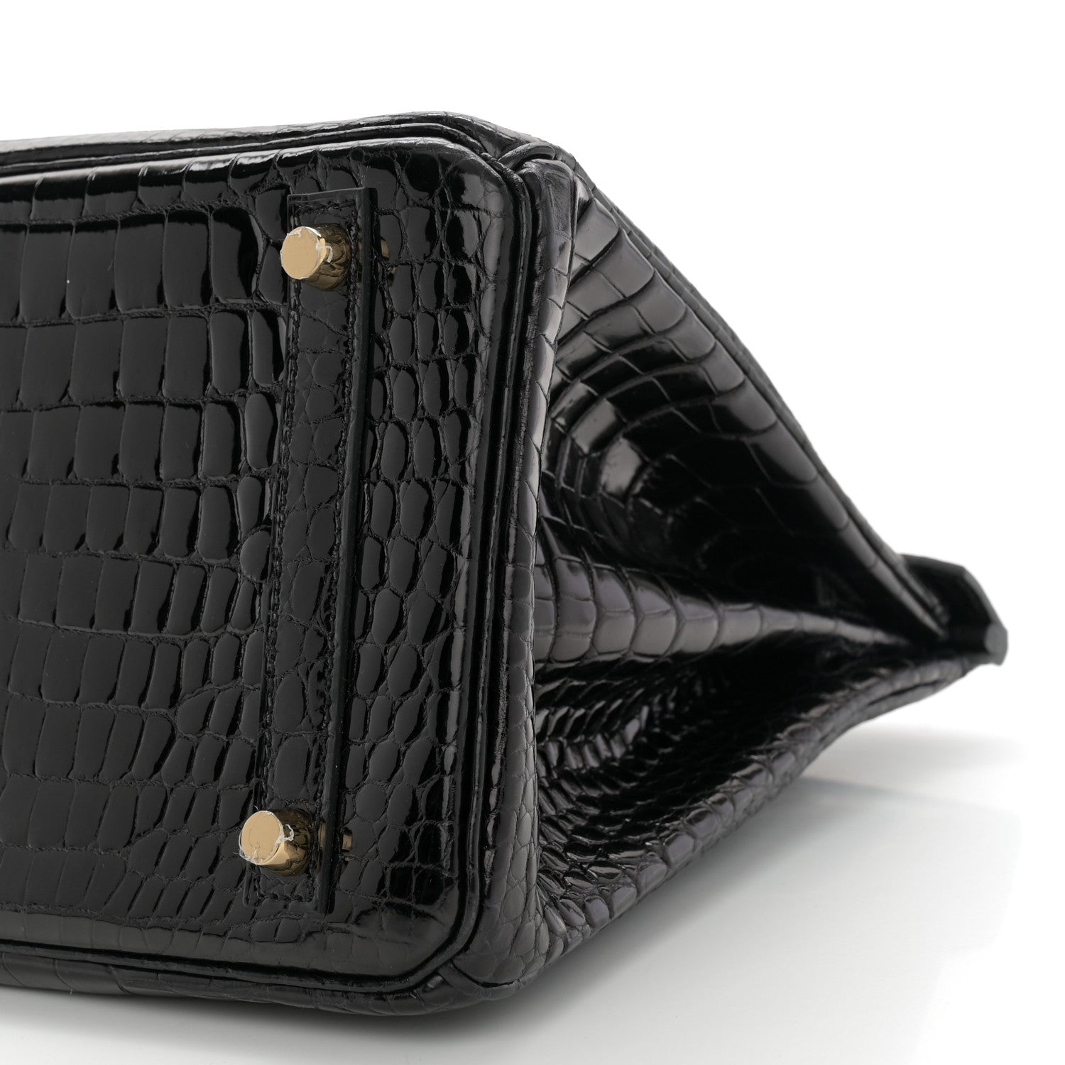 Hermes Shiny Porosus Crocodile Birkin 30 Black 10 of 13