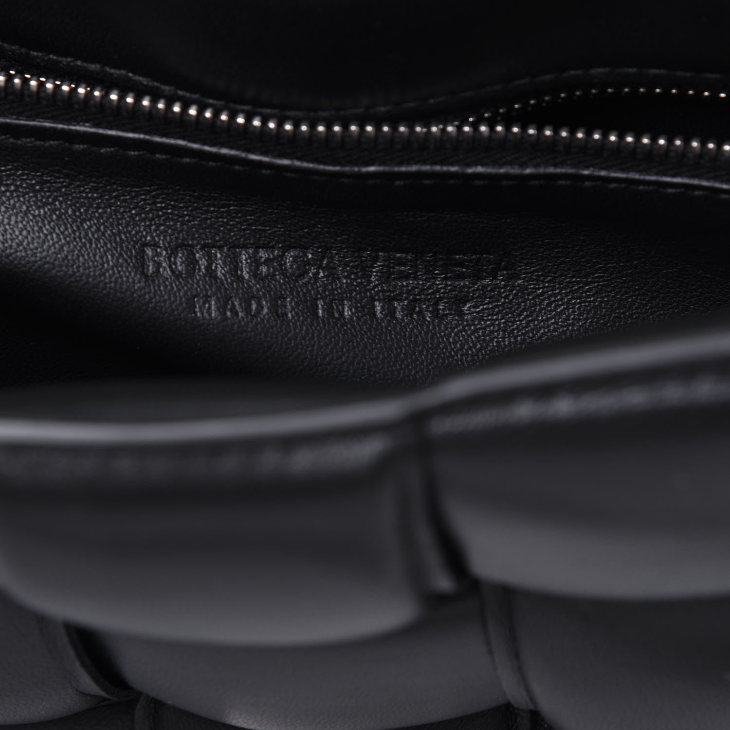 Bottega Veneta Lambskin Maxi Intreccio Padded Chain Cassette Crossbody Bag Black 7 of 14