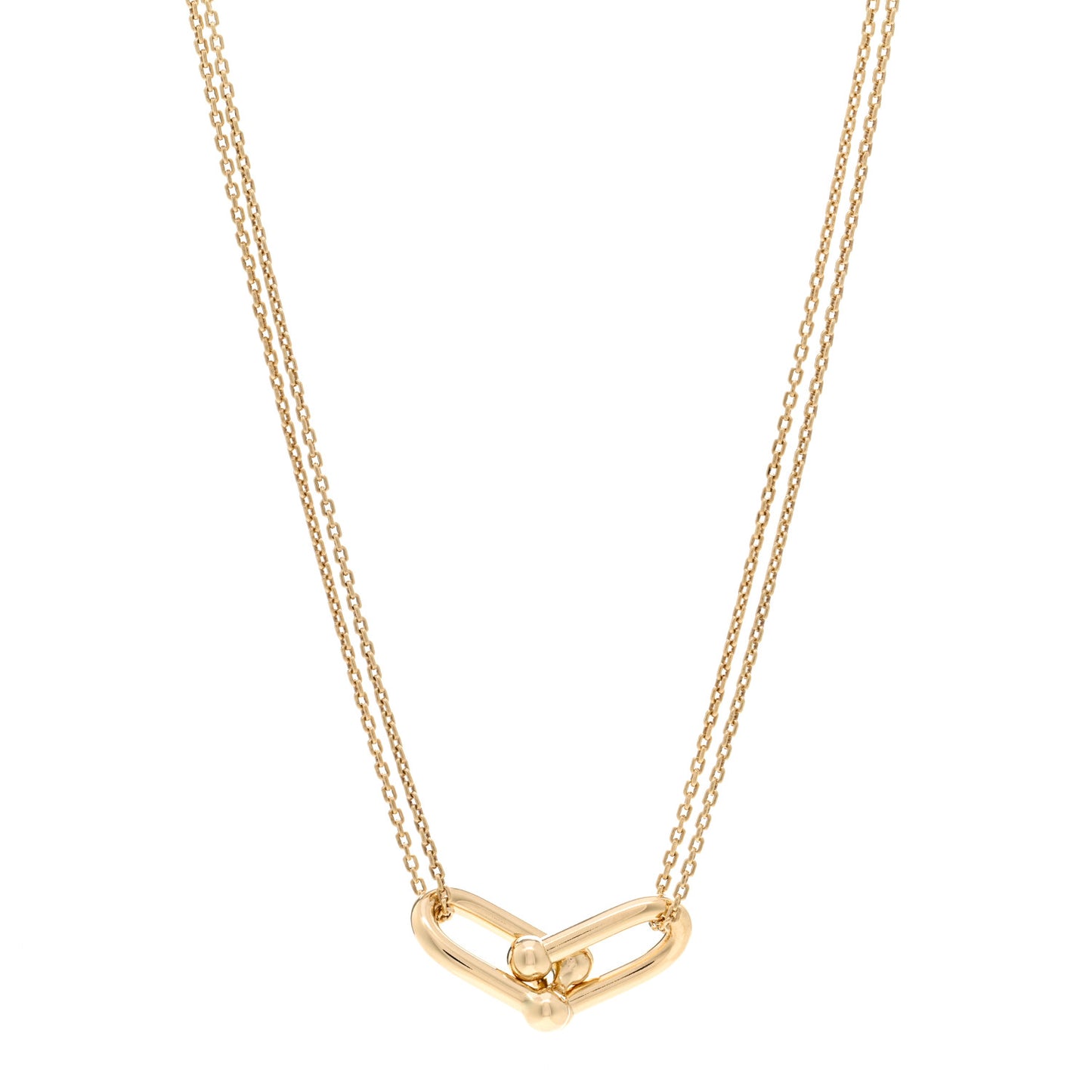 18K Yellow Gold HardWear Double Link Pendant Necklace