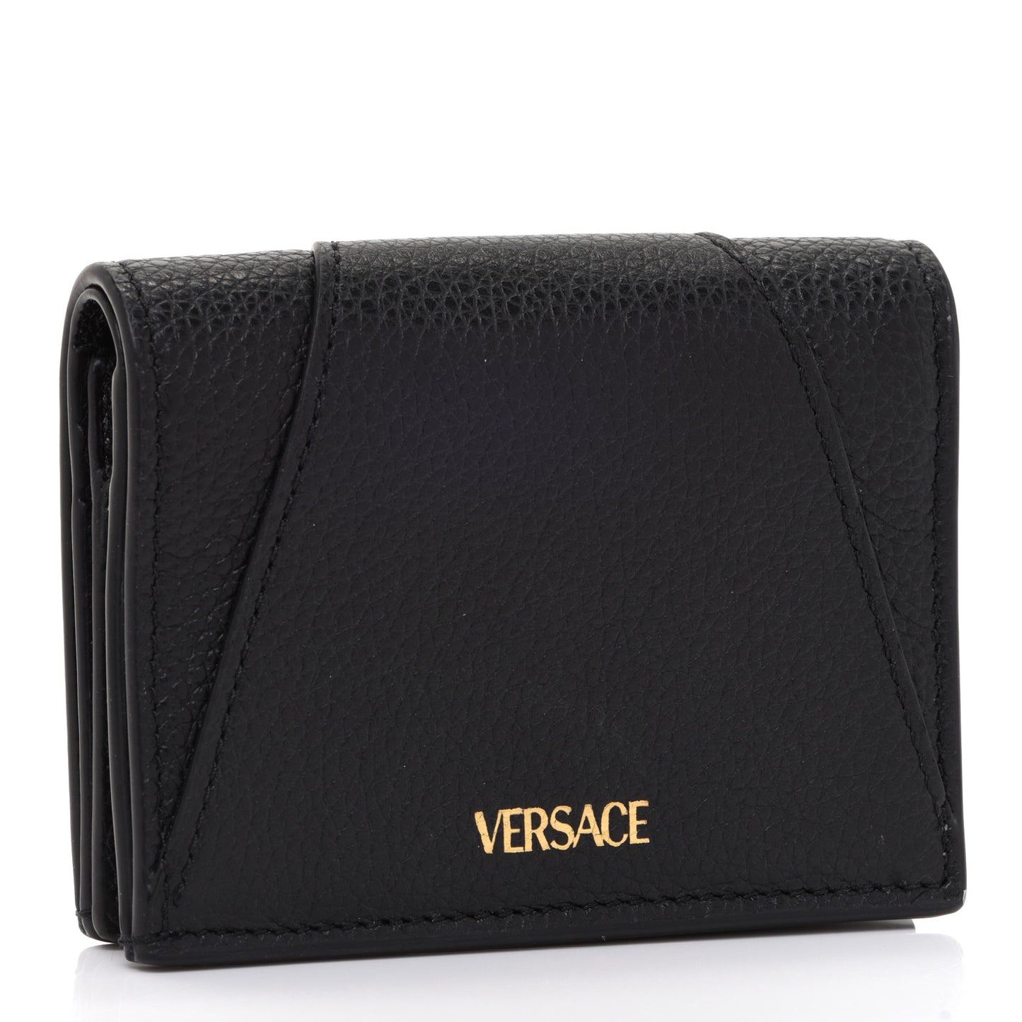 Grained Calfskin Virtus Bifold Wallet Black