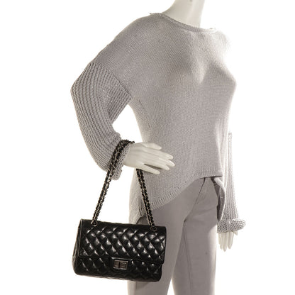Chanel Washed Lambskin Quilted Hybrid Jumbo Double Flap Black 2 of 8