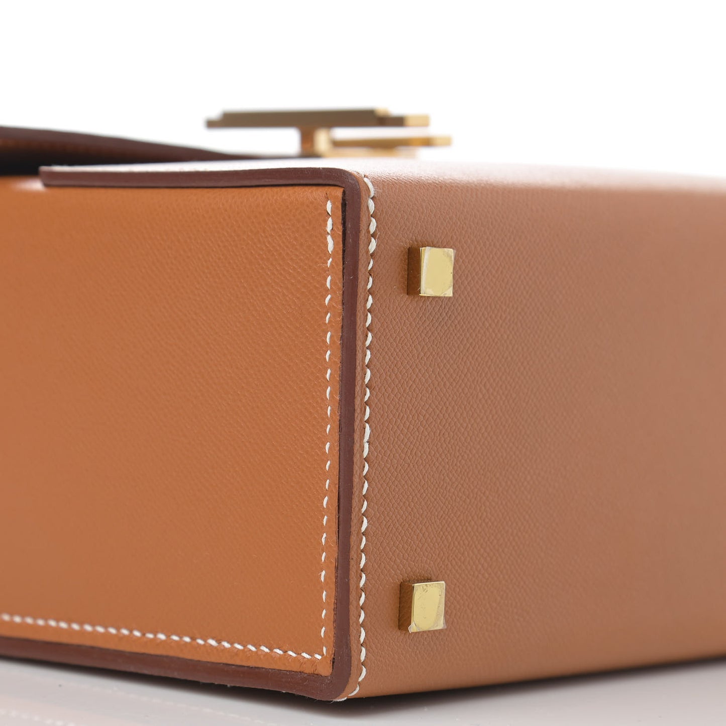 Epsom Cinhetic Boxy Top Handle Bag Gold