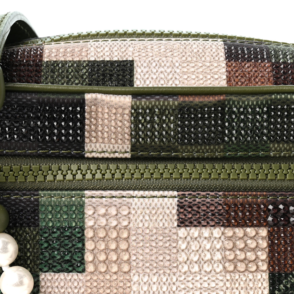 Strass Pearl Damoflage Mini Soft Trunk  Green