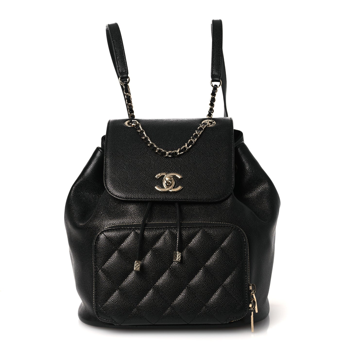 Caviar Quilted Business Affinity Backpack Black