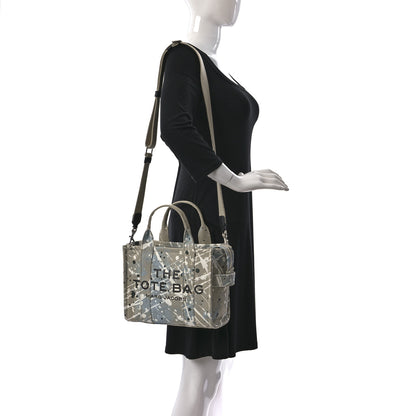 Marc Jacobs Canvas Splatter Mini The Tote Bag Brown Rice Multi 2 of 14