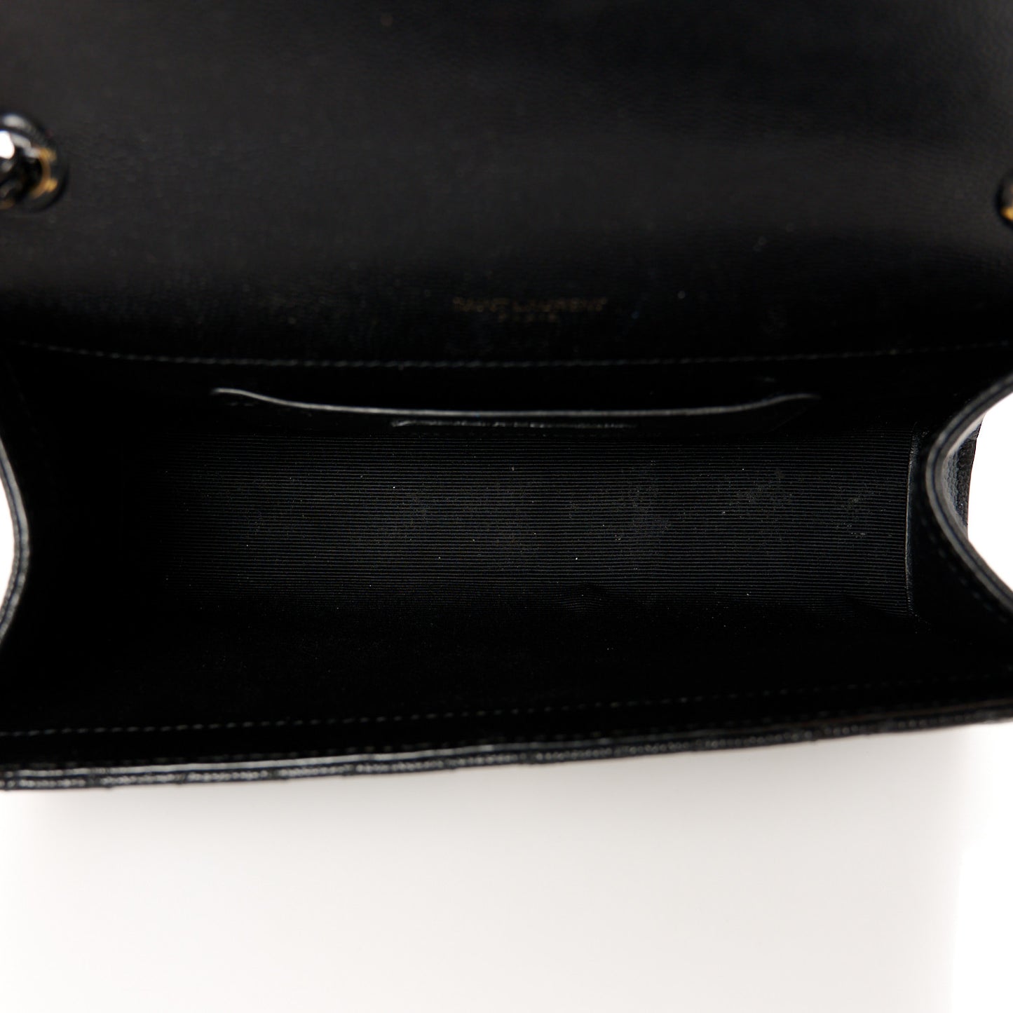 Grain De Poudre Textured Mixed Matelasse Triquilt Small Monogram Monochrome Satchel Black